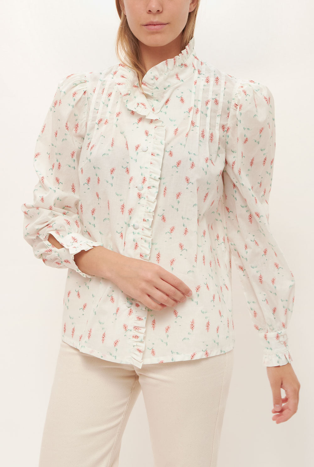 CAMISA VIOLET FLORES Y
RAMAS