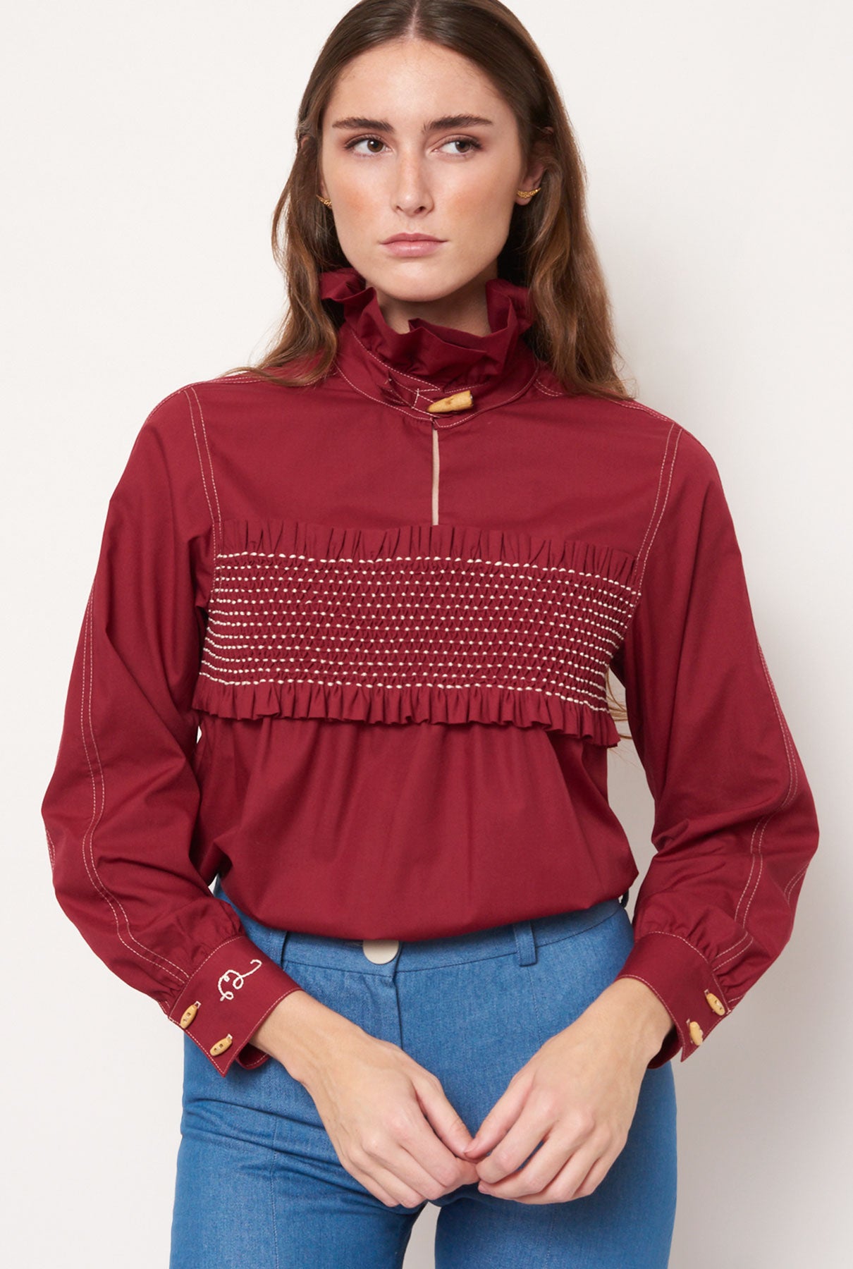 BLUSA LAURA BURDEOS