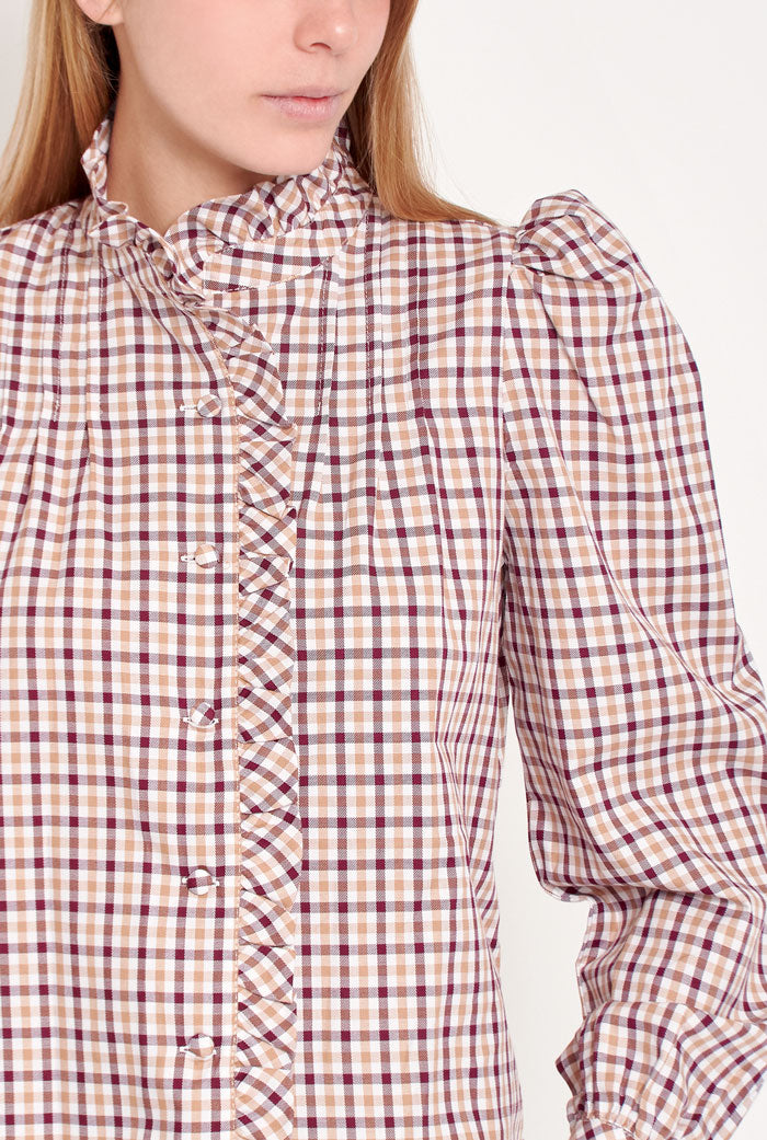 CAMISA VIOLET CAMEL - 
BURDEOS