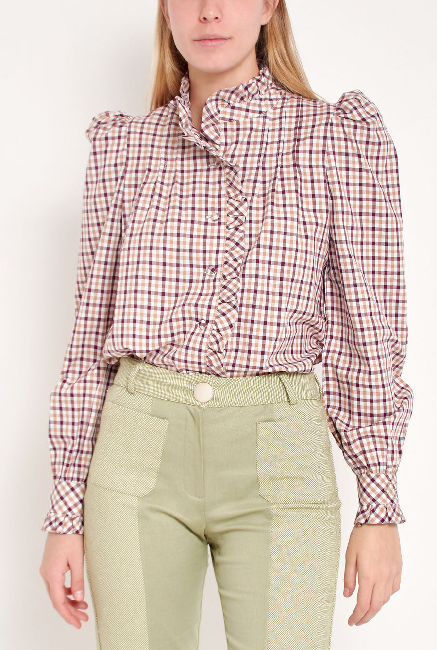 CAMISA VIOLET CAMEL - 
BURDEOS