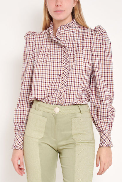 CAMISA VIOLET CAMEL - 
BURDEOS